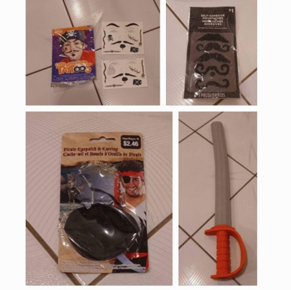 4/$30 Pirate Costume Accessories - 4 items